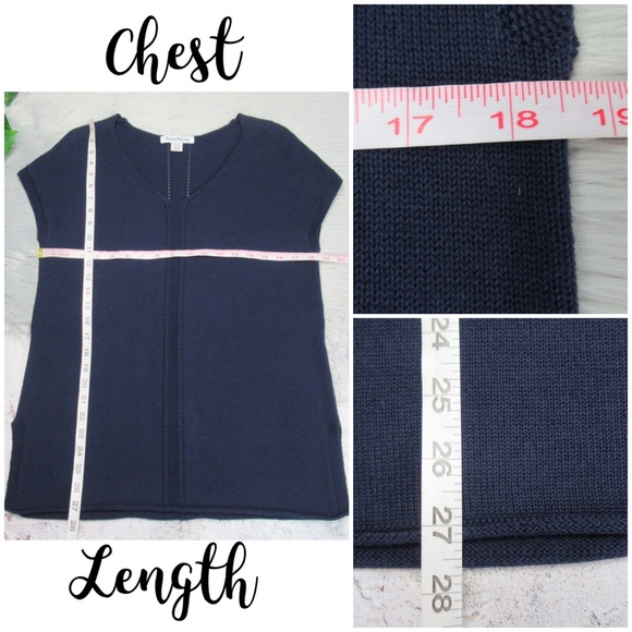 TOMMY BAHAMA V-Neck Cotton Knit Tunic Short Sleeve Top Women’s Size Small - Picture 7 of 9